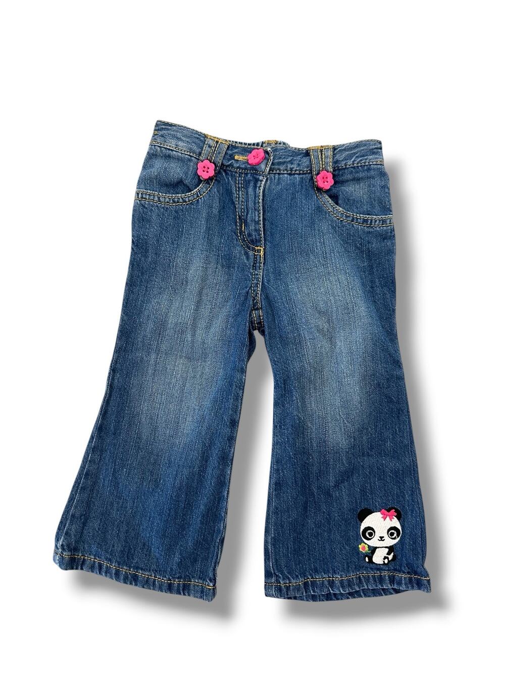 18-24M Toddler y2K style Panda Jeans flared